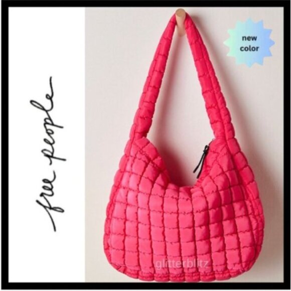 Free People Quilted Carryall Malibu Pink